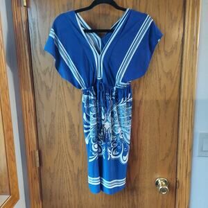 Women's Boho Western V-Neck Floral Paisley Print Tunic Loose Top L/XL